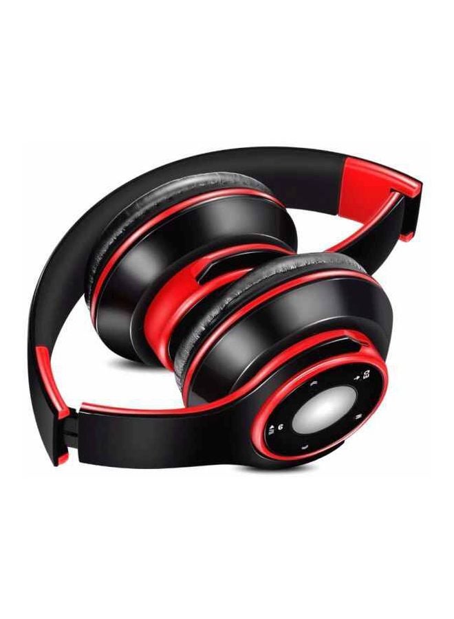 Beauenty Stereo Bluetooth Over-Ear Headphones With Mic Black/Red - Image 2