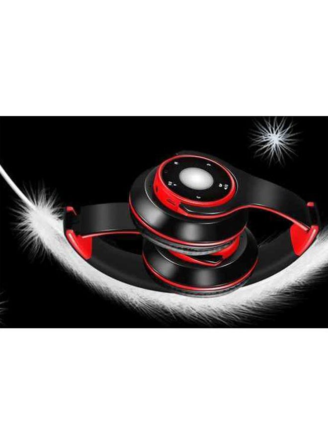 Beauenty Stereo Bluetooth Over-Ear Headphones With Mic Black/Red - Image 5