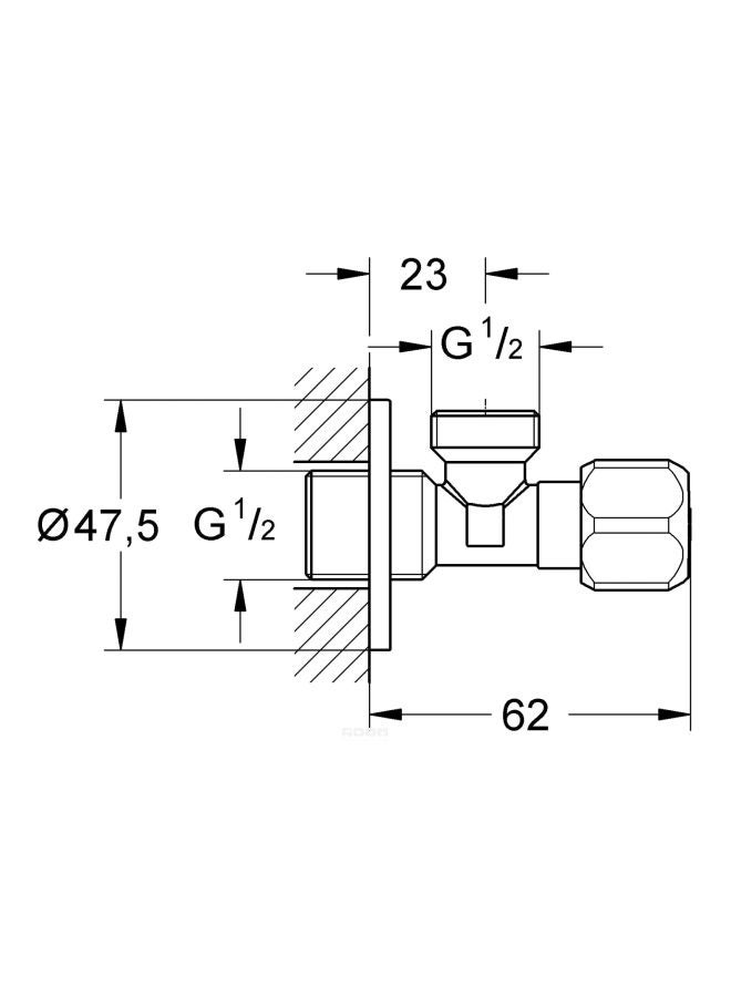 Grohe Universal Angle Valve Chrome 0.5inch - Image 2