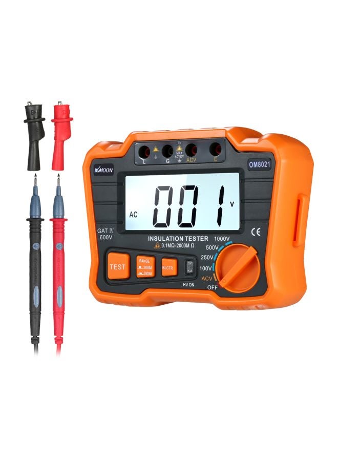 KKmoon Insulation Tester Orange/Black  - Image 1