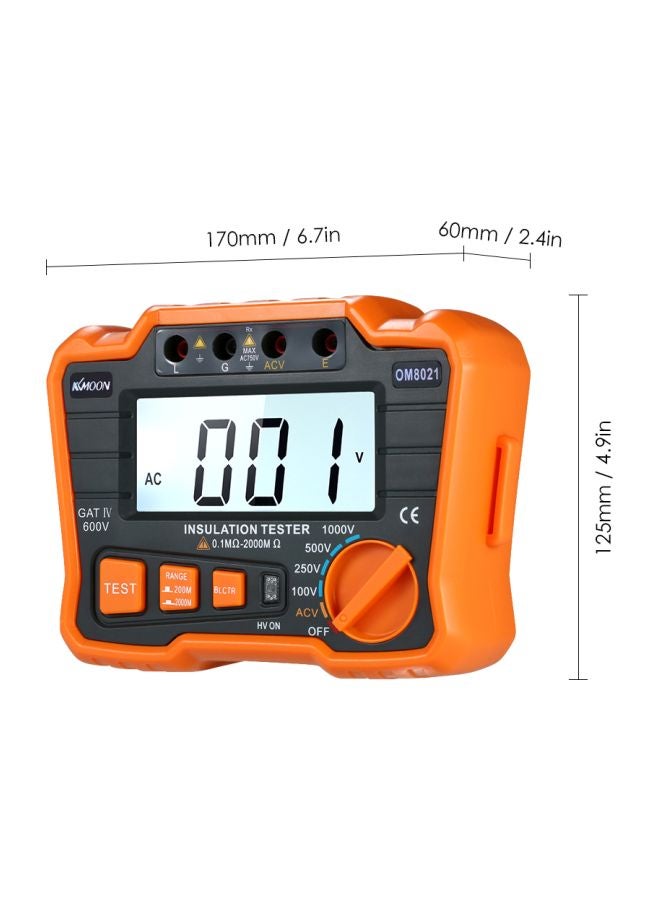 KKmoon Insulation Tester Orange/Black  - Image 5