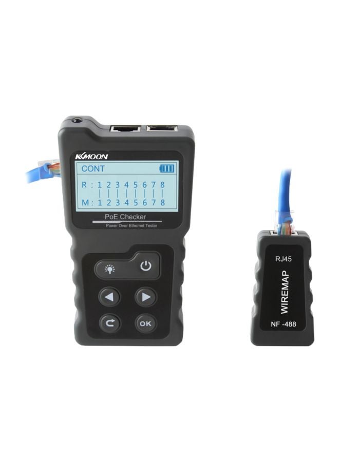 KKmoon Multifunctional LCD Network Cable Tester Grey/Black 22.5x4x11cm  - Image 1