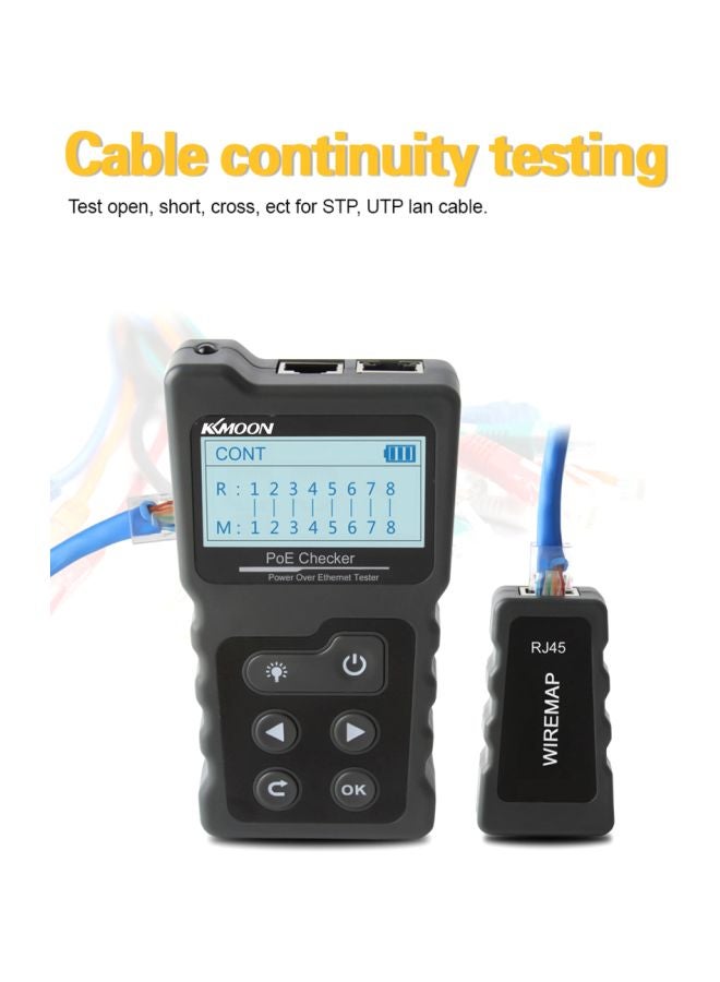 KKmoon Multifunctional LCD Network Cable Tester Grey/Black 22.5x4x11cm  - Image 4
