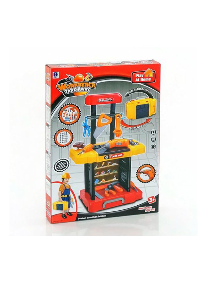 36-Piece Work Bench Carpenter Tools Play Set Multicolor 71cm  - Image 1