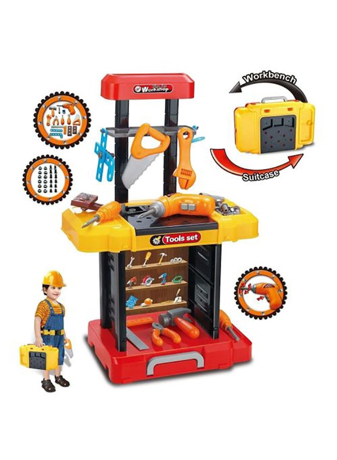 36-Piece Work Bench Carpenter Tools Play Set Multicolor 71cm  - Image 2