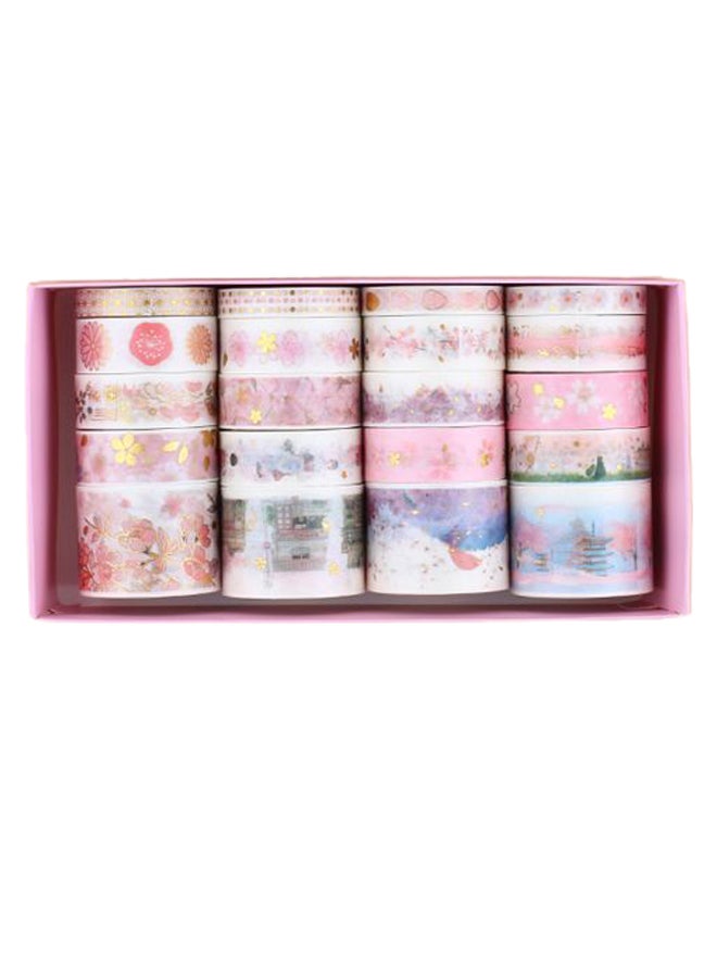 20-Piece Self Adhesive Washi Japanese Gold Foil Masking Tape Multicolour - Image 1