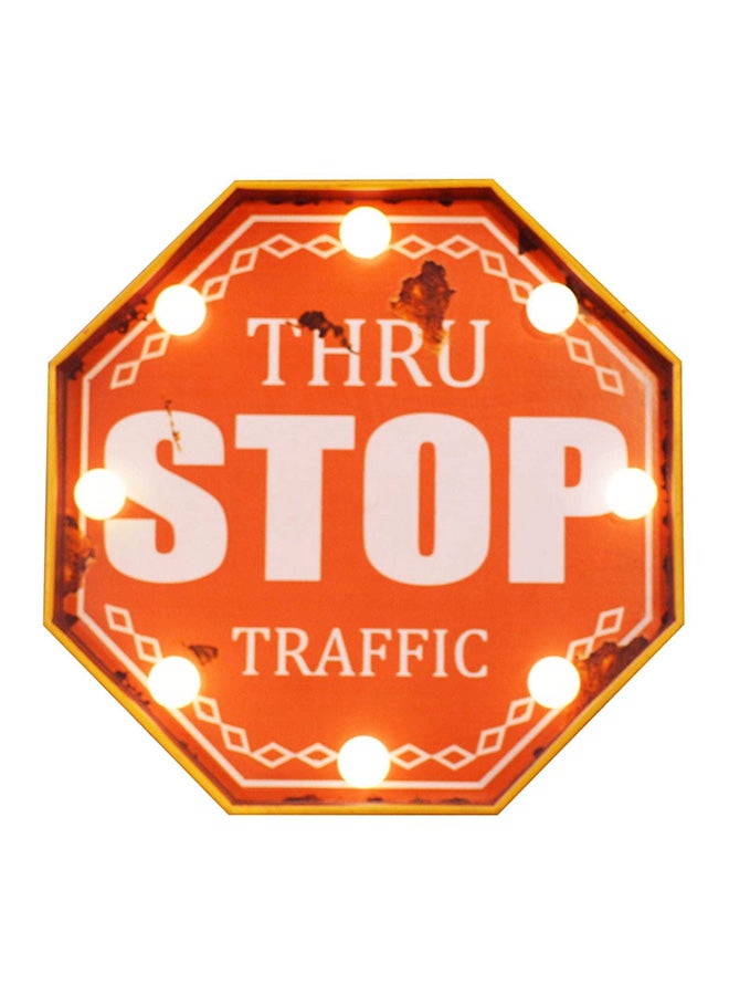 Generic - Stop Thru Traffic Dubai LED Light Retro Art Sign Metal Plate Multicolour - Image 1