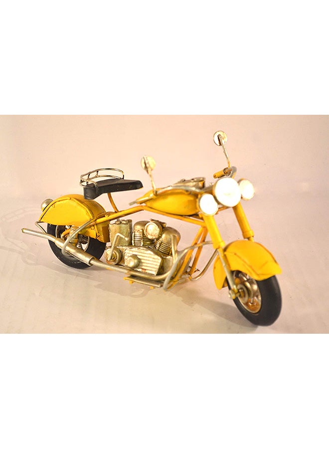 Generic - Retro Handicraft Metal Motorcycle For Decoration Yellow - Image 1
