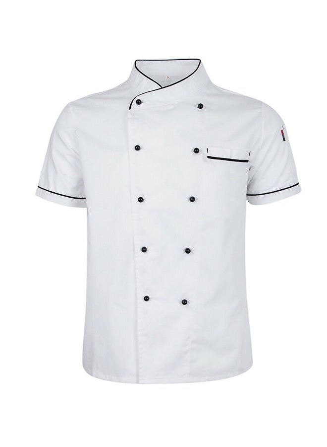 Generic Short Sleeve Chef Jacket Chiffon white  - Image 1