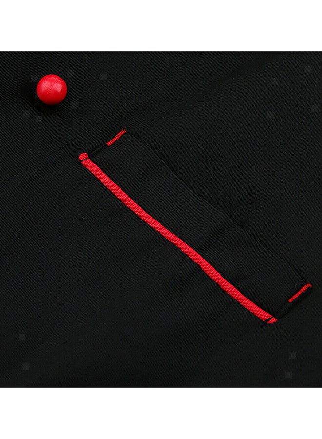 Generic Short Sleeve Chef Jacket Black  - Image 5