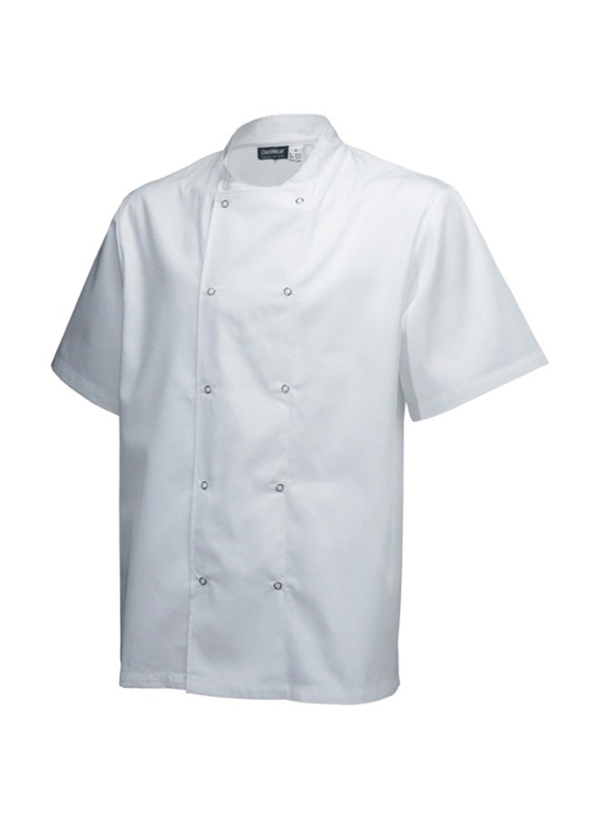 Short Sleeve Chef Jacket Pearl White  - Image 1