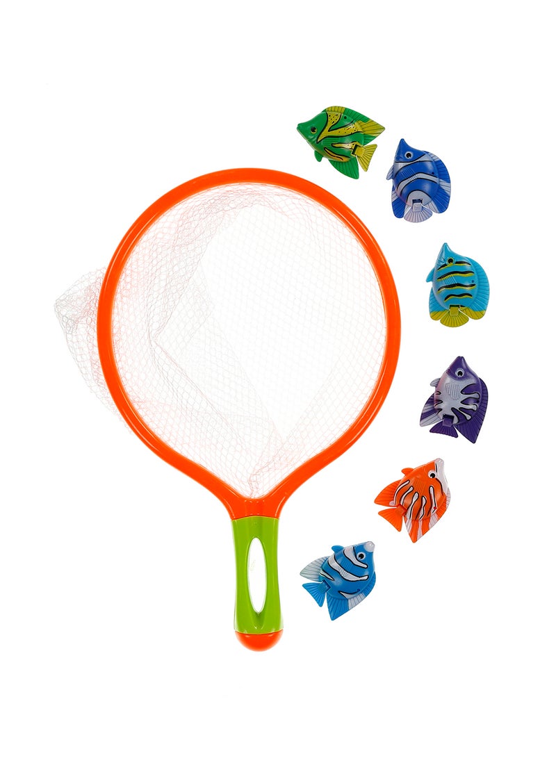 Chamdol - 6-Piece Catch The Fish In The Net Set With Badminton Net - Assorted - Image 1