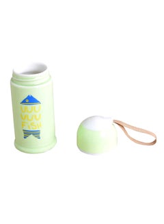 Shuer Ceramic Color Glaze Straight Body Handy Bottle With Plastic Sling Cover Green  - Image 2