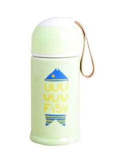 Shuer Ceramic Color Glaze Straight Body Handy Bottle With Plastic Sling Cover Green  - Image 4