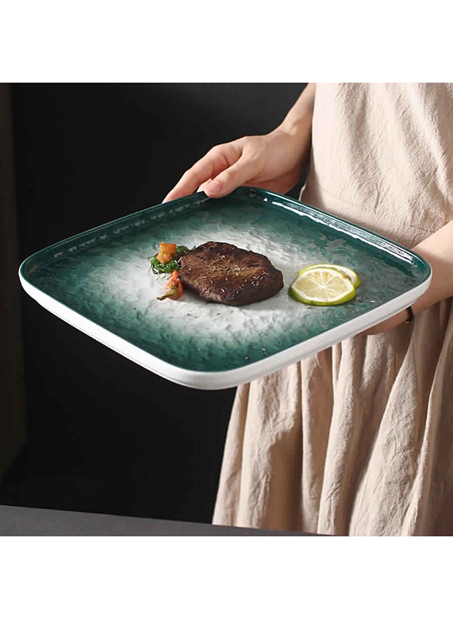 شور طبق مربع من السيراميك مقاس 10 بوصة بتصميمٍ حجري أخضر  - Image 4