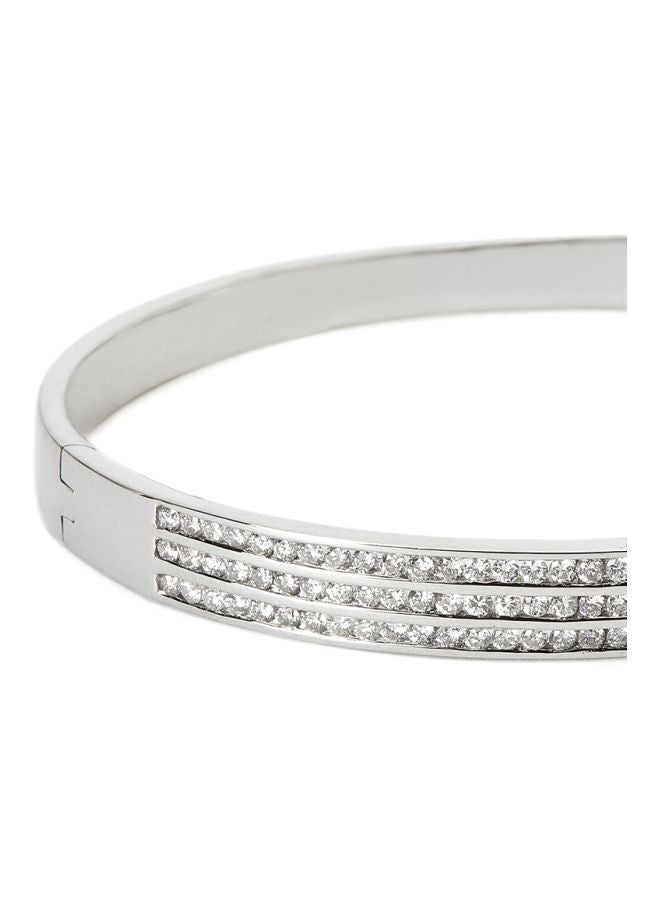 Annaka - 18 Karat White Gold Diamond Bangle - Image 1