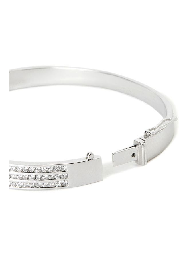 Annaka - 18 Karat White Gold Diamond Bangle - Image 1