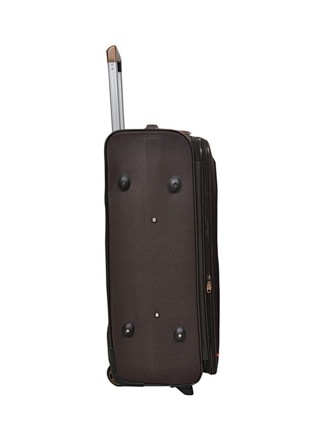 NEW TRAVEL 2-Wheel Softcase Small Cabin Luggage Trolley Bag Coffee - Image 3