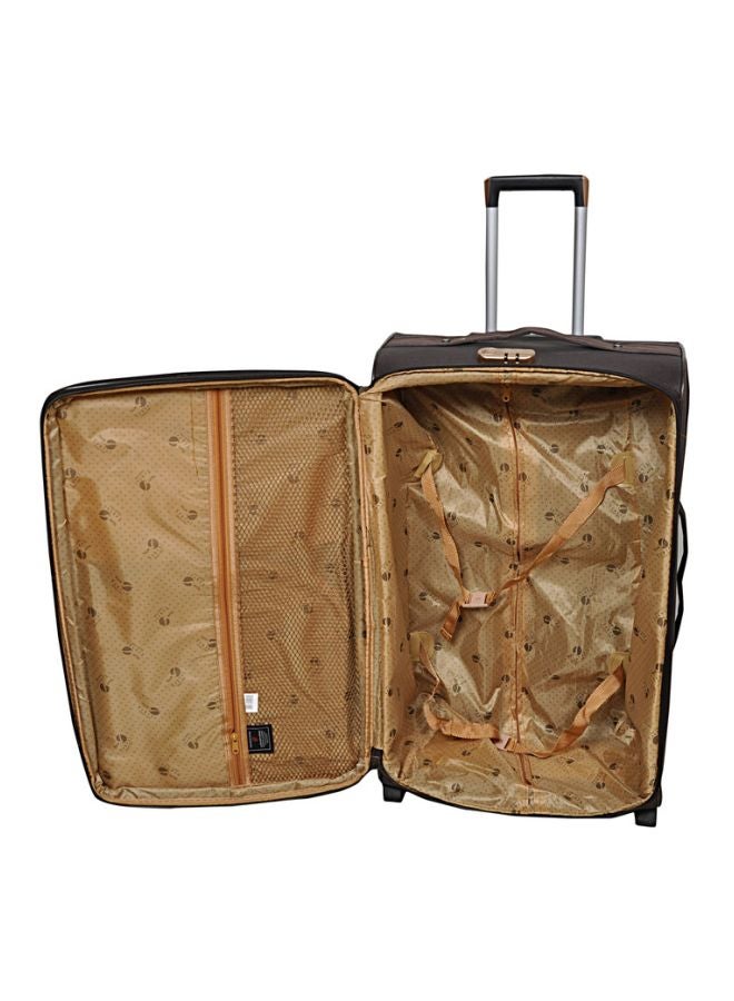 NEW TRAVEL 2-Wheel Softcase Small Cabin Luggage Trolley Bag Coffee - Image 4