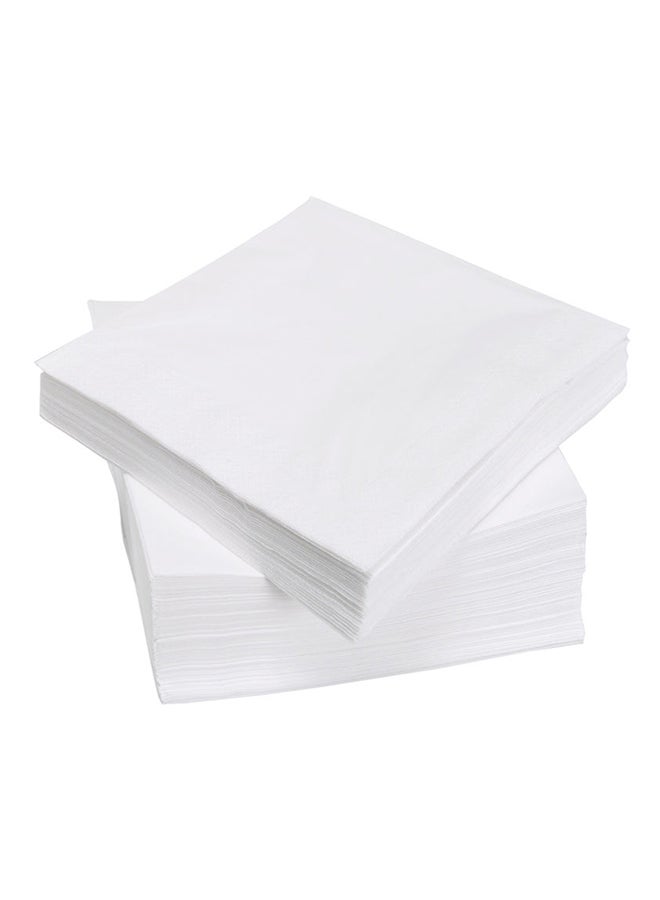 Generic 100-Piece Paper Napkin Set White 33 x 33cm 