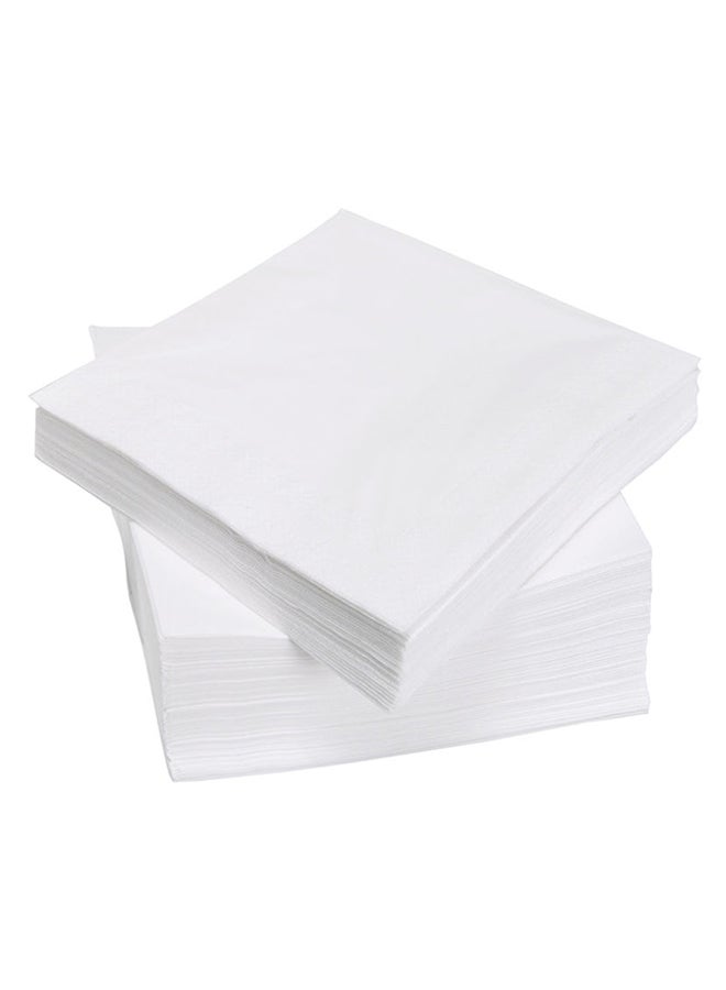 100-Piece Paper Napkin Set White 40 x 40cm