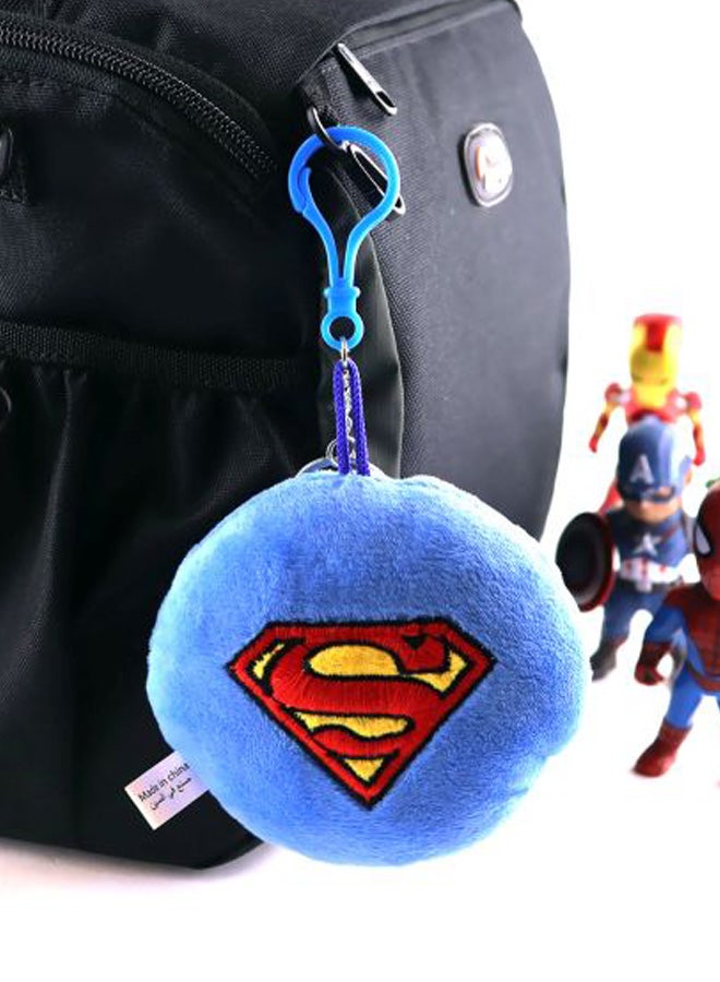 DC Comics Superman Themed Plush Key Ring Blue/Red/Yellow - Image 3