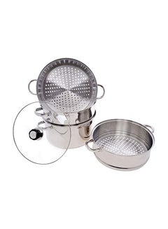 Wilson 4-Piece Steamer With Lid 30 cm Silver/Clear  - Image 4