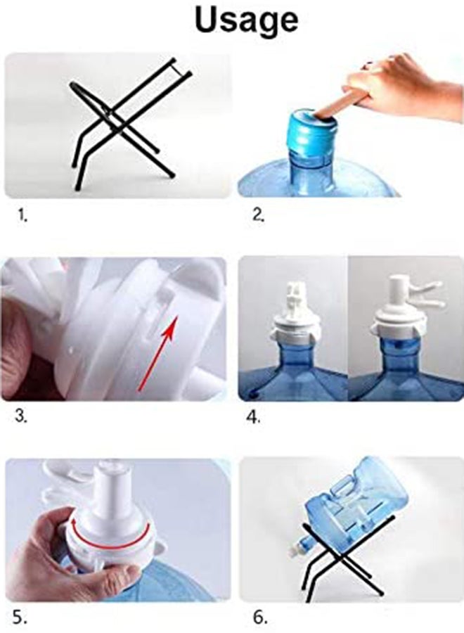 ALMUFARREJ - Foldable Water Dispenser Bottle Stand Black 40x34cm - Image 1