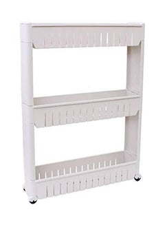 MT Three Layer Multipurpose Side Storage Rack White  - Image 2