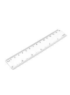 Generic 4-Pieces Clear Plastic Math Geometry Tool Ruler Set White  - Image 4