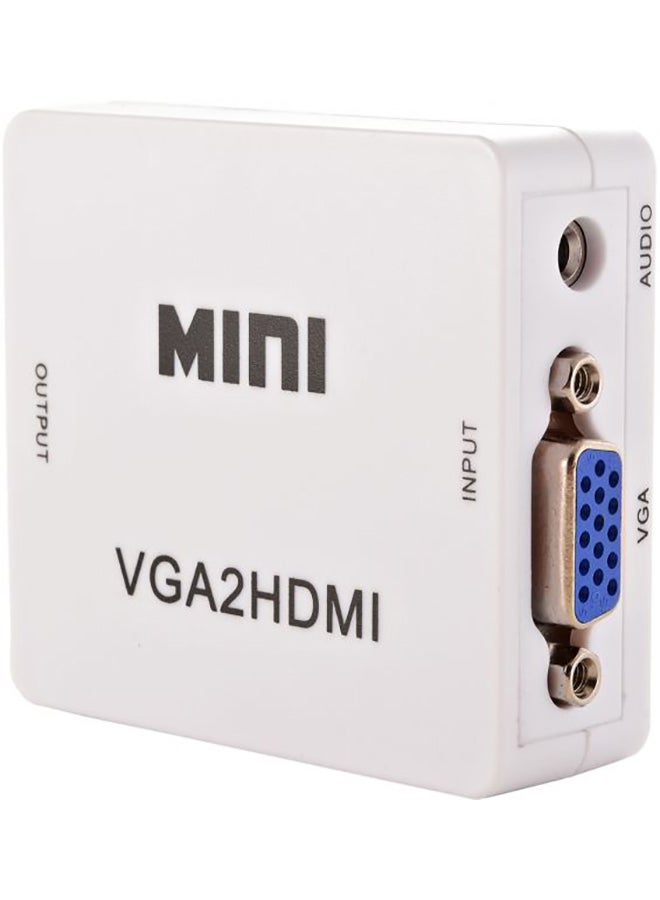 محول فيديو بدقة عالية الوضوح من منفذ VGA إلى منفذ HDMI أبيض - Image 2