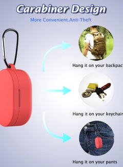 VINSOC Full Protective Case Cover For Xiaomi Redmi Airdots Red  - Image 2