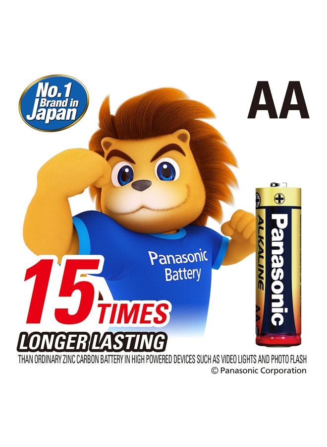 Panasonic 10-Piece LR6 AA Alkaline Power Battery Black/Gold - Image 3