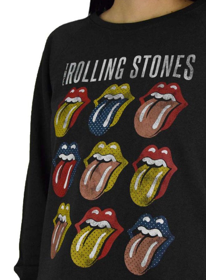 ONLY - Rolling Stones Sweatshirt Black - Image 1