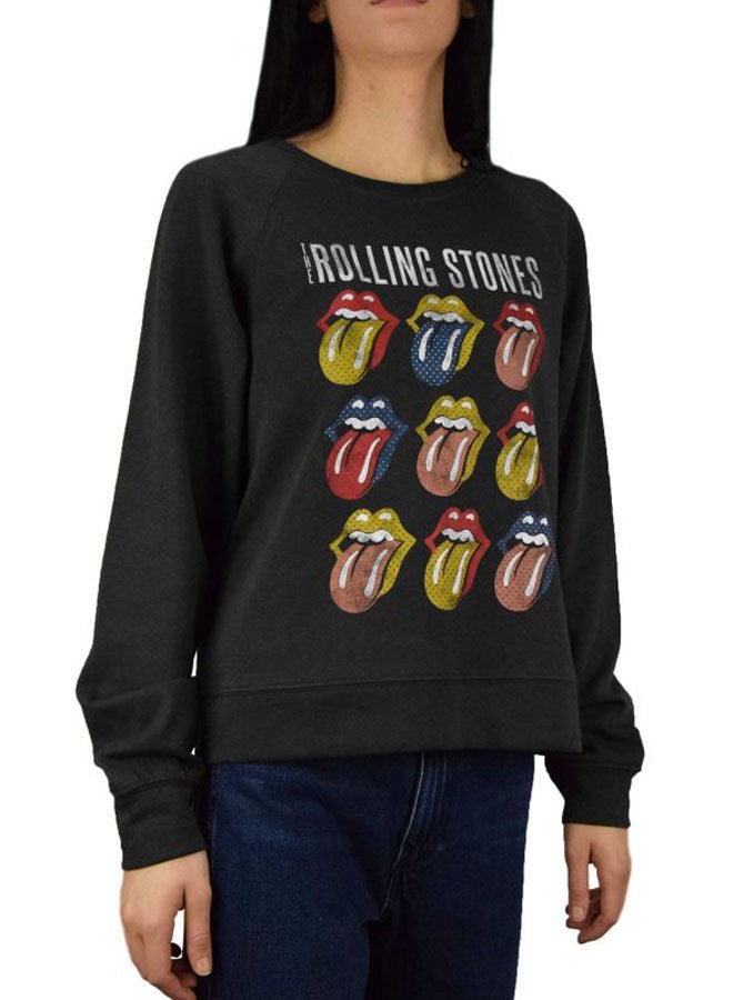 ONLY - Rolling Stones Sweatshirt Black - Image 1