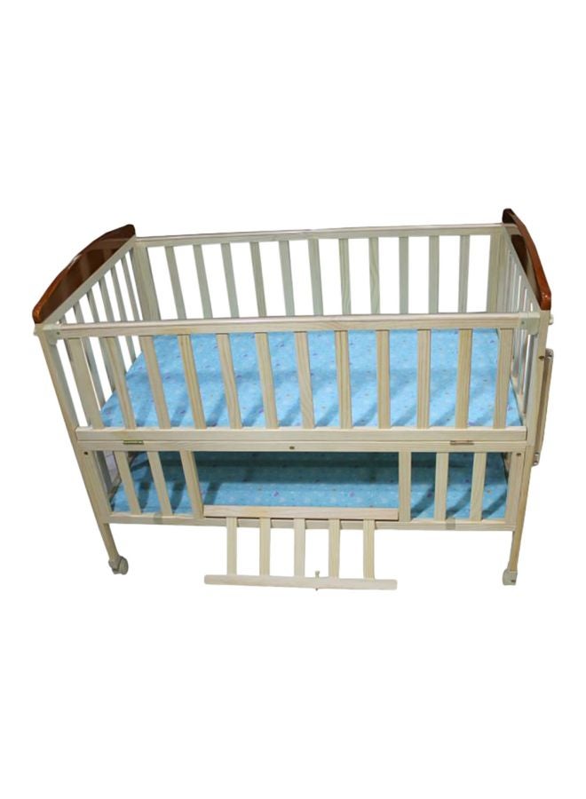 Baby love Wooden Bed With Mosquito Net - Multicolour - Image 3