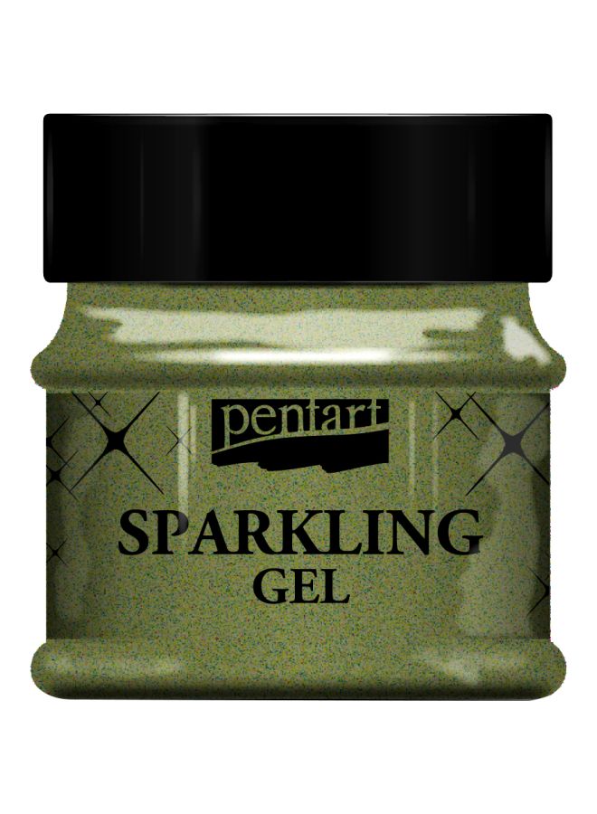 Pentart - Sparkling Gel Paint Olive Gold - Image 1