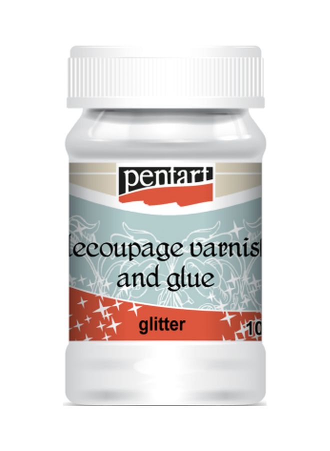 Pentart Decoupage Varnish And Glue Glitter Clear