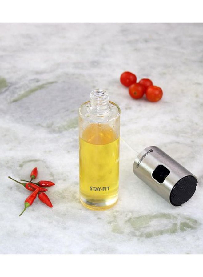 Wonderchef Stay Fit Oil Sprayer Clear/Silver 100ml - Image 5