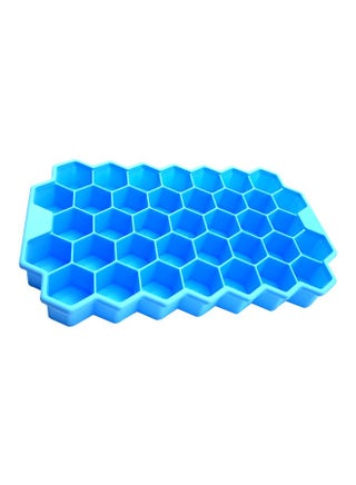 37-Honeycomb Silicone Ice Cube Tray With Lid Blue/Clear 20x12cm - v1598004069/N39594261A_1