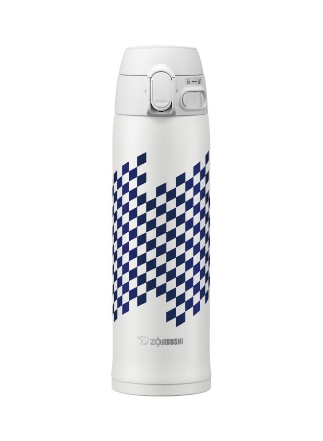 Zojirushi - Stainless Steel Vacuum Insulated Flask White/Blue 22.5cm - Image 1