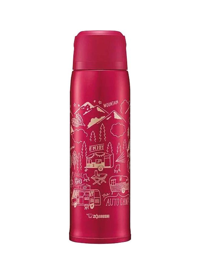 Zojirushi - Stainless Steel Vacuum Insulated Flask Red/Beige 28.5cm - Image 1