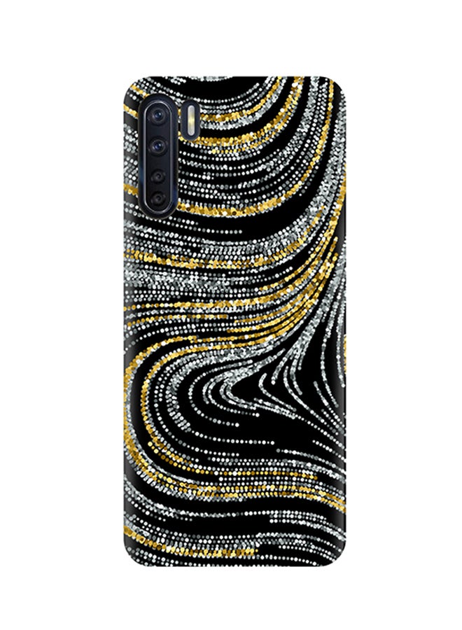 إيه إم سي ديزاين غطاء حماية واقٍ لهاتف أوبو A91 أسود / ذهبي / فضي - Image 1