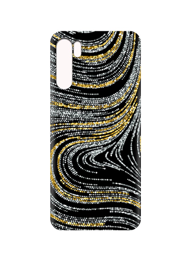 إيه إم سي ديزاين غطاء حماية واقٍ لهاتف أوبو A91 أسود / ذهبي / فضي - Image 2