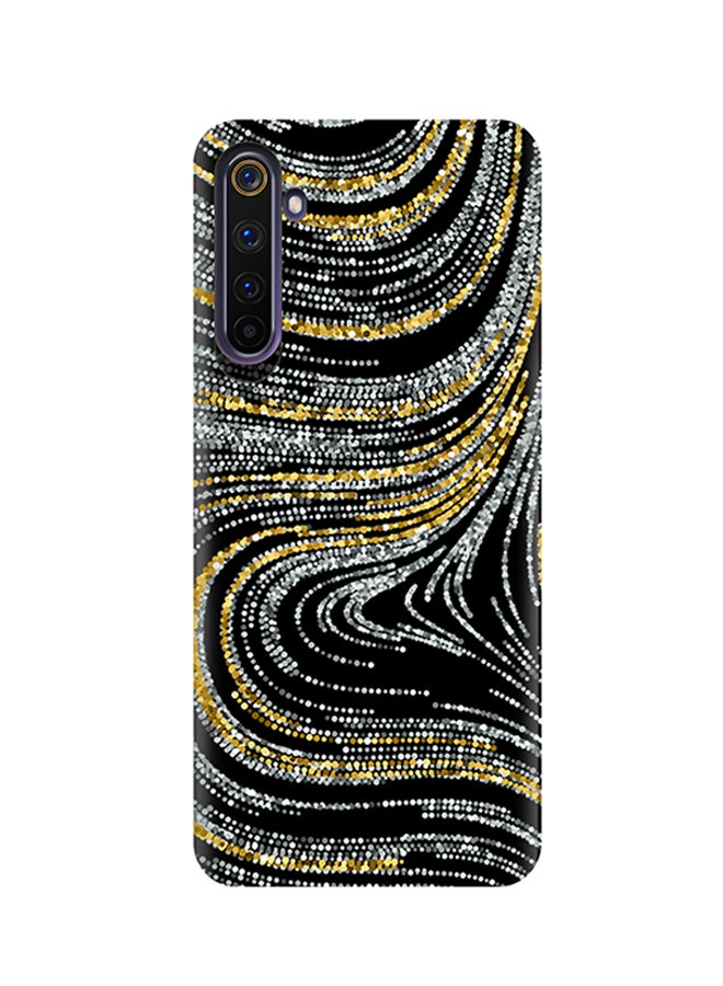 إيه إم سي ديزاين غطاء حماية واقِ لهاتف ريلمي 6 أسود / ذهبي / فضي - Image 1