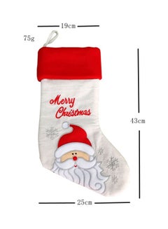 Beauenty Decorative Christmas Socks Red/White 20inch  - Image 2