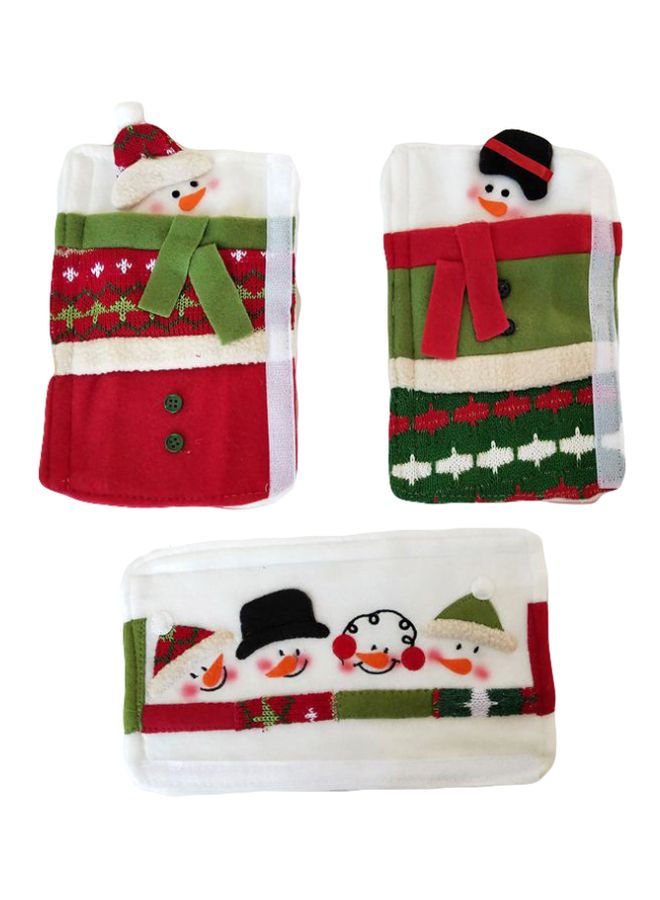 Beauenty 3-Piece Door Handle Cover Set Red/Green/White 14x23cm  - Image 1