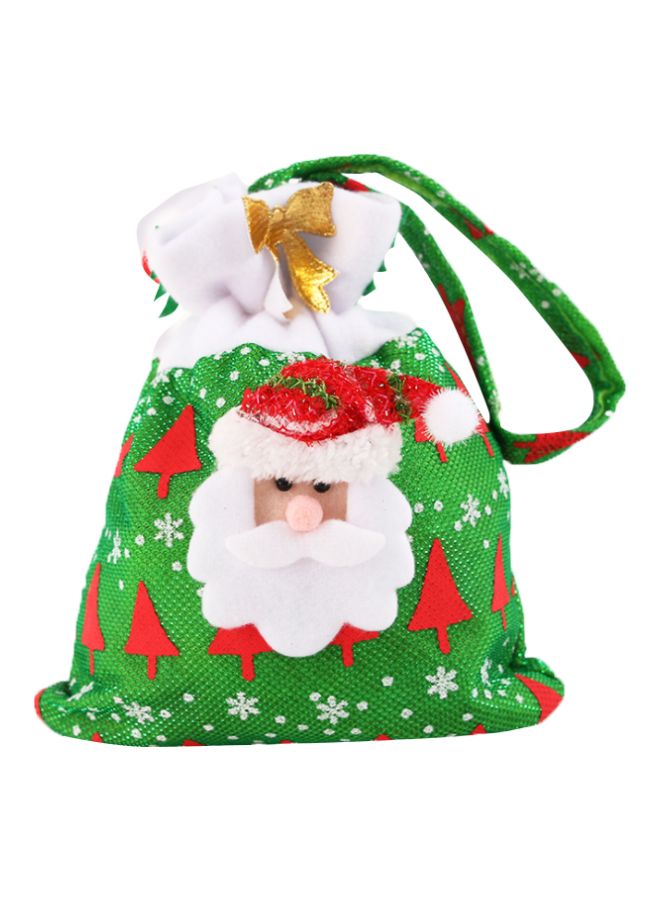 بيوينتي حقيبة هدايا للزينة بتصميم الكريسماس أخضر/ أحمر/ أبيض - Image 1