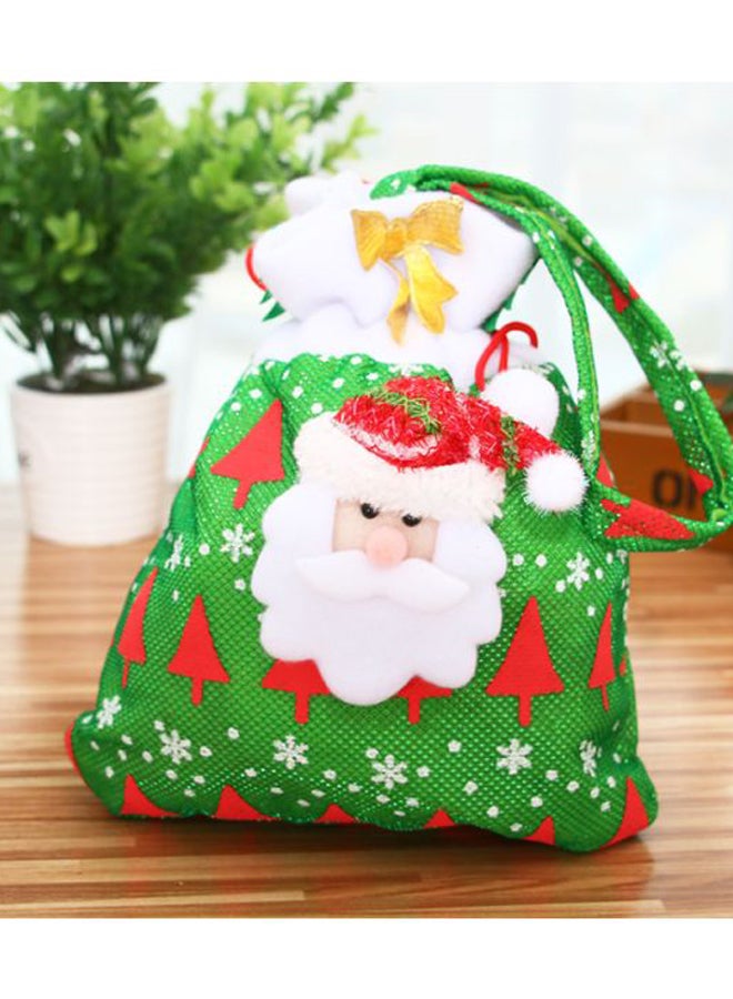 بيوينتي حقيبة هدايا للزينة بتصميم الكريسماس أخضر/ أحمر/ أبيض - Image 2