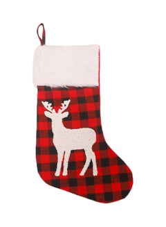 Beauenty Decorative Elk Stocking Red/White/Black 50x29cm 